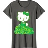image:imageHello Kitty Green Bows and Clovers Tee Shirt TShirtAsphalt Grey