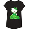 image:imageHello Kitty Green Bows and Clovers Tee Shirt TShirtBlack
