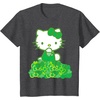 image:imageHello Kitty Green Bows and Clovers Tee Shirt TShirtDark Heather Grey