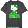 image:imageHello Kitty Green Bows and Clovers Tee Shirt TShirtDark Heather Grey