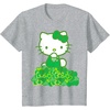 image:imageHello Kitty Green Bows and Clovers Tee Shirt TShirtHeather Grey