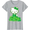 image:imageHello Kitty Green Bows and Clovers Tee Shirt TShirtHeather Grey