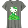 image:imageHello Kitty Green Bows and Clovers Tee Shirt TShirtOlive Heather