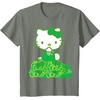 image:imageHello Kitty Green Bows and Clovers Tee Shirt TShirtOlive Heather
