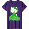 image:imageHello Kitty Green Bows and Clovers Tee Shirt TShirtPurple
