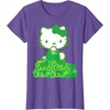 image:imageHello Kitty Green Bows and Clovers Tee Shirt TShirtPurple Heather