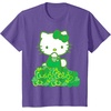 image:imageHello Kitty Green Bows and Clovers Tee Shirt TShirtPurple Heather
