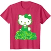 image:imageHello Kitty Green Bows and Clovers Tee Shirt TShirtRed Heather