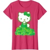 image:imageHello Kitty Green Bows and Clovers Tee Shirt TShirtRed Heather