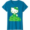 image:imageHello Kitty Green Bows and Clovers Tee Shirt TShirtSapphire Blue