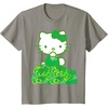 image:imageHello Kitty Green Bows and Clovers Tee Shirt TShirtSlate Grey
