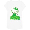 image:imageHello Kitty Green Bows and Clovers Tee Shirt TShirtWhite