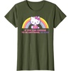 image:imageHello Kitty If You Can Choose to Be Anything Be Kind TShirtOlive Green