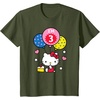 image:imageHello Kitty Im 3 Birthday TShirt TShirtOlive Green
