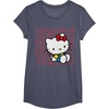 image:imageHello Kitty Kanji Japanese Biography TShirt SmallHeather Blue
