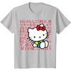 image:imageHello Kitty Kanji Japanese Biography TShirt SmallSilver Grey