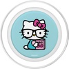 image:imageHello Kitty Nerd Glasses Reading Book PopSockets Adhesive PopGripMagnetic PopGrip