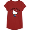 image:imageHello Kitty Retro Logo Tee Shirt TShirtCranberry Red