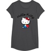 image:imageHello Kitty Retro Logo Tee Shirt TShirtDark Heather Grey