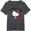 image:imageHello Kitty Retro Logo Tee Shirt TShirtDark Heather Grey