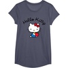 image:imageHello Kitty Retro Logo Tee Shirt TShirtHeather Blue