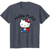 image:imageHello Kitty Retro Logo Tee Shirt TShirtHeather Blue
