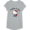 image:imageHello Kitty Retro Logo Tee Shirt TShirtHeather Grey