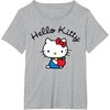 image:imageHello Kitty Retro Logo Tee Shirt TShirtHeather Grey