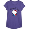 image:imageHello Kitty Retro Logo Tee Shirt TShirtPurple Heather