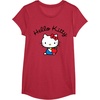 image:imageHello Kitty Retro Logo Tee Shirt TShirtRed Heather
