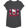 image:imageHello Kitty Valentine Hearts Shirt TShirtDark Heather Grey
