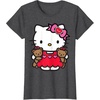 image:imageHello Kitty Valentine Teddy Bear Tee Shirt TShirtDark Heather Grey
