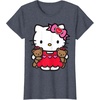 image:imageHello Kitty Valentine Teddy Bear Tee Shirt TShirtHeather Blue