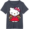 image:imageHello Kitty Valentine Teddy Bear Tee Shirt TShirtHeather Blue