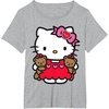 image:imageHello Kitty Valentine Teddy Bear Tee Shirt TShirtHeather Grey