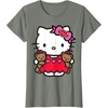 image:imageHello Kitty Valentine Teddy Bear Tee Shirt TShirtOlive Heather