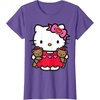 image:imageHello Kitty Valentine Teddy Bear Tee Shirt TShirtPurple Heather