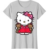 image:imageHello Kitty Valentine Teddy Bear Tee Shirt TShirtSilver Grey
