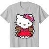 image:imageHello Kitty Valentine Teddy Bear Tee Shirt TShirtSilver Grey