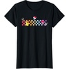 image:imageHello Sanrio Characters Checkerboard Tee Shirt TShirtBlack