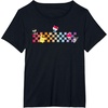 image:imageHello Sanrio Characters Checkerboard Tee Shirt TShirtBlack