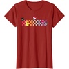 image:imageHello Sanrio Characters Checkerboard Tee Shirt TShirtCranberry Red