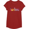 image:imageHello Sanrio Characters Checkerboard Tee Shirt TShirtCranberry Red