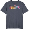 image:imageHello Sanrio Characters Checkerboard Tee Shirt TShirtHeather Blue