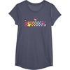 image:imageHello Sanrio Characters Checkerboard Tee Shirt TShirtHeather Blue