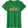 image:imageHello Sanrio Characters Checkerboard Tee Shirt TShirtKelly Green