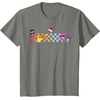 image:imageHello Sanrio Characters Checkerboard Tee Shirt TShirtOlive Heather