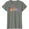 image:imageHello Sanrio Characters Checkerboard Tee Shirt TShirtOlive Heather
