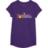 image:imageHello Sanrio Characters Checkerboard Tee Shirt TShirtPurple