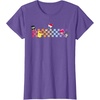 image:imageHello Sanrio Characters Checkerboard Tee Shirt TShirtPurple Heather